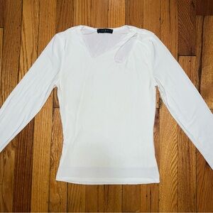 vintage y2k asymmetrical cutout top